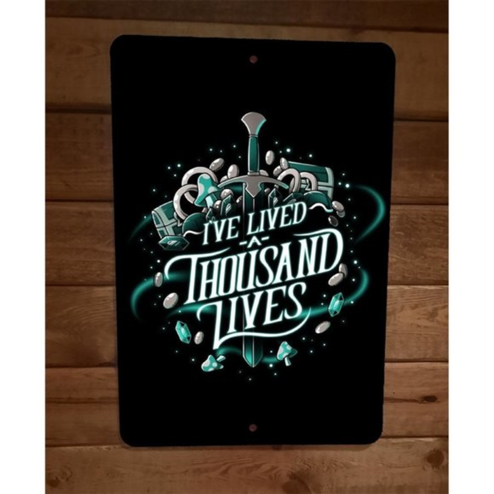 Ive Lived a Thousand Lives Video‎ Gamer Zelda 8x12 Metal Wall Sign Poster
